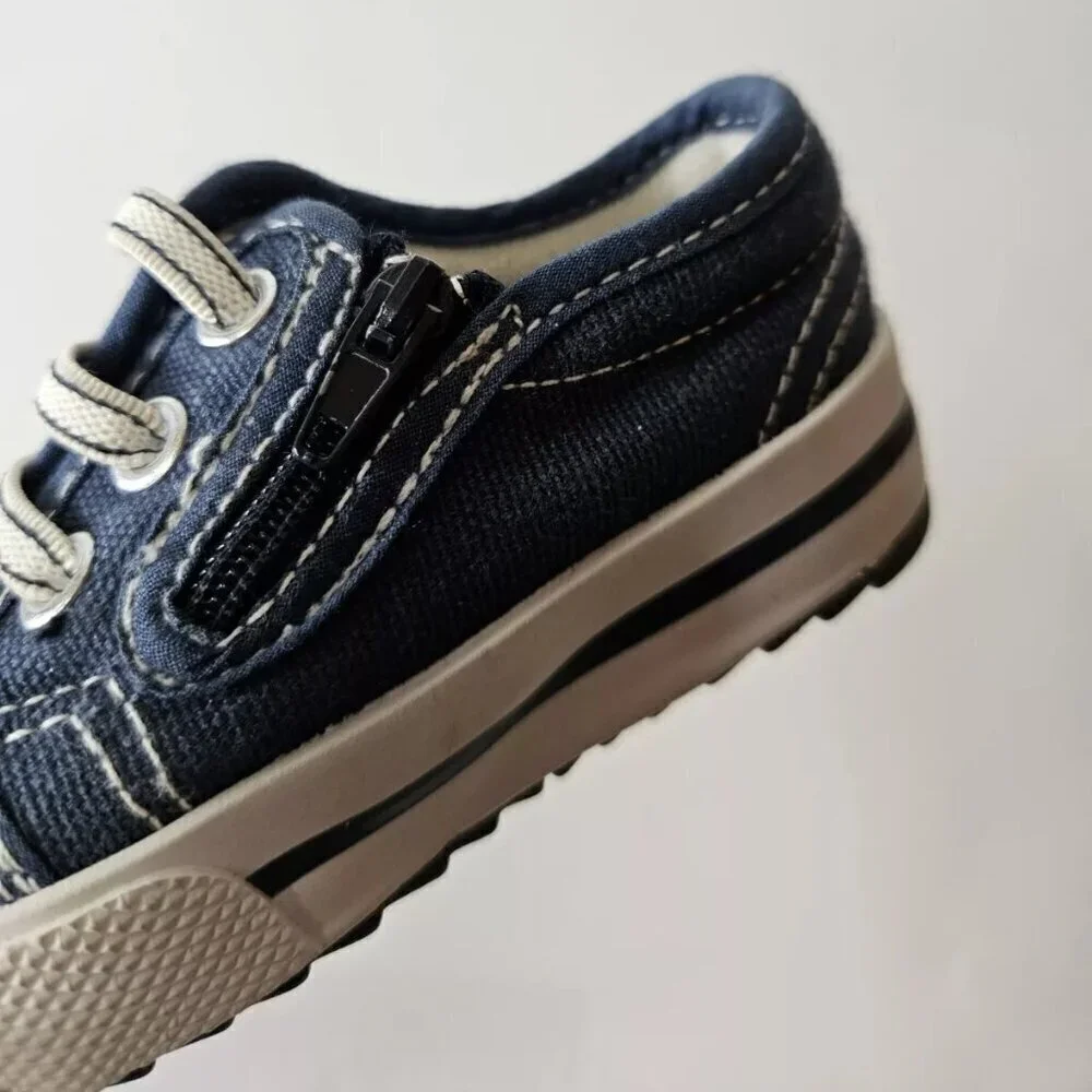 Teeny Toes Sneakers Baby / Toddler Baseball Side Zip Shoes 3